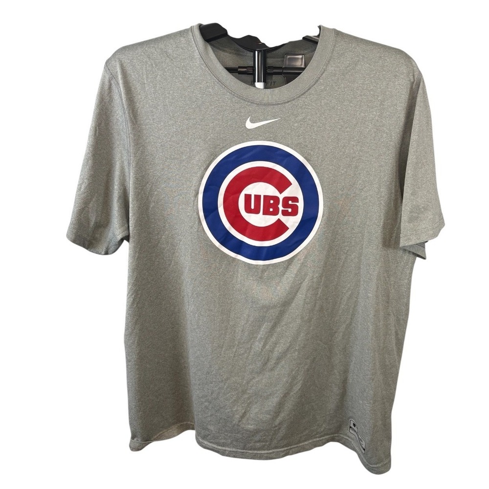 Nike Chicago Cubs MLB Authentic Collection Dri-FIT Shirt Mens Large Gray Tee